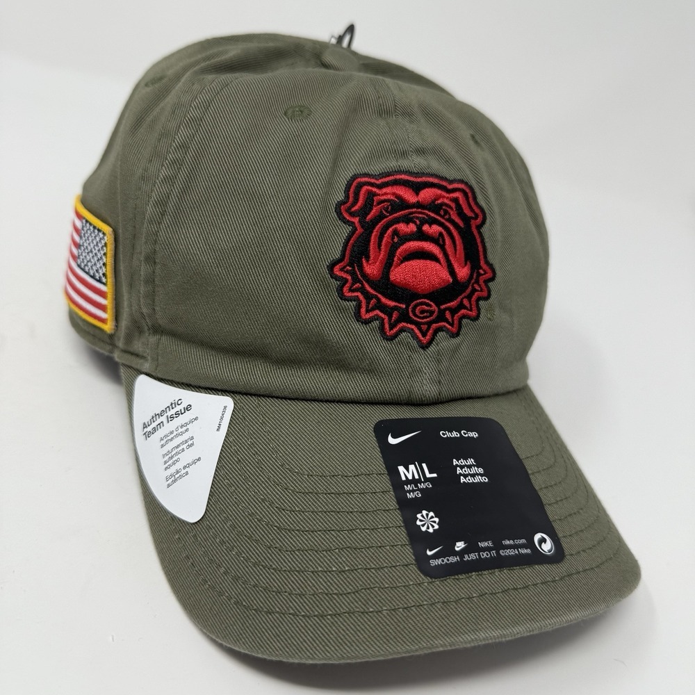 Nike Georgia Bulldogs Hat M/L Green On-Field Adjustable Strapback Club Cap USA